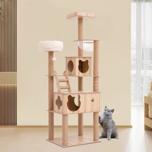 Cat Tree Activity Centre Large Multilevel Scratching Post Kitten Climbing Tower - Picture 1 of 11