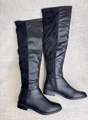 Botas elásticas negras altas hasta la rodilla Rocket Dog Marsh Dove para mujer talla 7,5 nuevas sin caja Foto 1 de 4