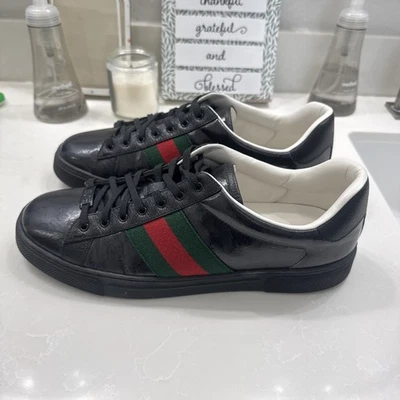 Gucci Black Ace GG Crystal Canvas Sneaker - Image 1 of 4