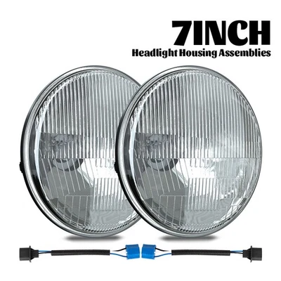 7in LED Glass Headlight Round for Toyota Land Cruiser (1979-1987) - image 1 of 4