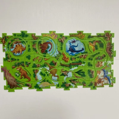 Green Plastic Puzzle Track DINOSAUR Theme Car or Train Play Set (NO VEHICLE) - Image 1 of 2