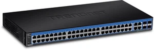 TRENDnet 52-Port Gigabit Web Smart Switch, 48 Gigabit RJ-45 Ports, 4 Shared G... - Picture 1 of 3