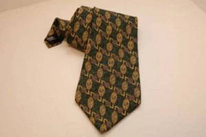 Herren Seidenkrawatte THE MET Metropolitan Museum of Art grün gold 58" 4" klassisch - Bild 1 von 7