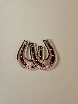 Lucky Horseshoes Embroidered Patch / Double Horseshoe Embroidery - Image 1 of 4