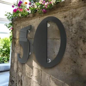 House Numbers - Art Deco Font - Floating - Picture 1 of 12