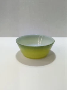 Vintage Fire King 4.5in Bow Green To Black Ombre - Picture 1 of 4