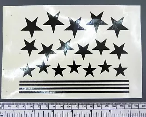 Star & Stripe Transfers - Black - Picture 1 of 3