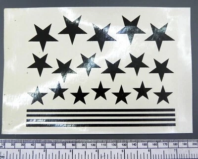 Star & Stripe Transfers - Black - Image 1 of 3