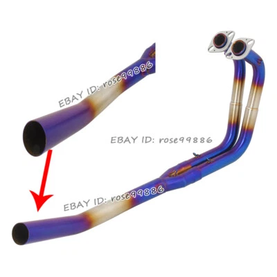 For Kawasaki Ninja 250 400 Z250 Z400 Full Exhaust Slip On System Front Link Pipe - Image 1 of 4