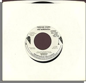 The Romantics - Forever Yours - 1980 Promo 7" 45 RPM Single! - Imagen 1 de 3