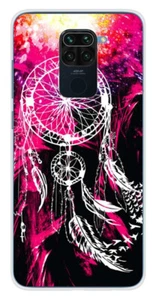 Coque en silicone imprimée compatible Xiaomi Redmi Note 9 Dreamcatcher Rose - Photo 1 sur 3