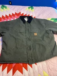 Carhartt Jacke Herren 4XL Grün C 26 MOS Outdoor Cord Kragen Arbeitskleidung Chore - Bild 1 von 12