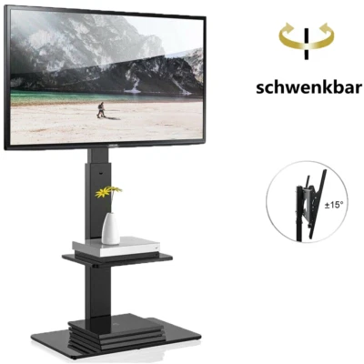 TV Ständer Bodenständer Standfuß Fernsehstand schwenkbar 32-65" Fernseher VESA  - Bild 1 von 4