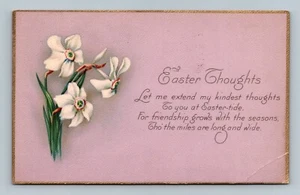 Ostergedanken Blumen Vintage Ostern Postkarte - Bild 1 von 2