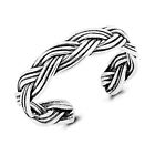 925 Sterling Silver Braided Adjustable Toe Ring