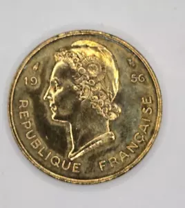 1956 French West Africa - 25 Francs - KM#7 - Schon#7 Beautiful! - Picture 1 of 2