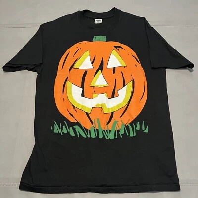 Camisa De Colección Y2K Hombres XL Negra Naranja Jack Linterna Calabaza Emo Gótica Halloween-L-8691 Foto 1 de 4