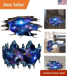Milky Way 3D Galaxy Wall Stickers - Waterproof Kids Room Decals - 2 Piece Set - Picture 1 of 11
