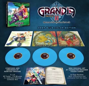 Grandia 2 II Memorial Game Soundtrack Deep Blue Vinyl Record 3 LP Box Set VGM - Picture 1 of 1