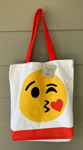 Blowing a Kiss Emoji Gesicht Canvas Tragetasche - Bild 1 von 1