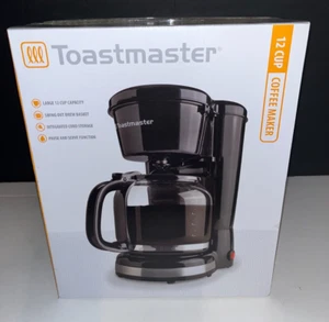 Toastmaster Black 12 Cup Coffee Maker Model #TM-127CM - NEW in Open Box! - Picture 1 of 8