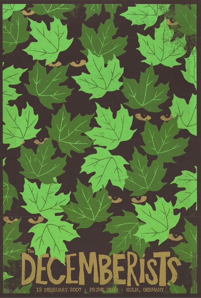 MINT Decemberists 2007 Koln Germany Todd Slater Poster 110/250 - Image 1 of 1