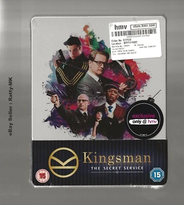 KINGSMAN : THE SECRET SERVICE - UK EXCLUSIVE BLU RAY STEELBOOK - NEW & SEALED - Image 1 of 3