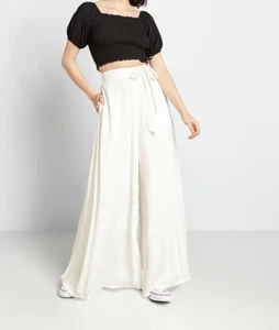 Collectif Akiko Plain Trousers Modcloth As You Breeze Wide-Leg Pants White US0 - Picture 1 of 7