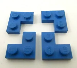 LEGO x4 Blue Plate 2x2 Corner Réf 2420 - Bild 1 von 1
