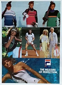 1983 FILA SPORTSWEAR Bjorn Borg Photo SPORTS Vintage PRINT AD - Picture 1 of 1