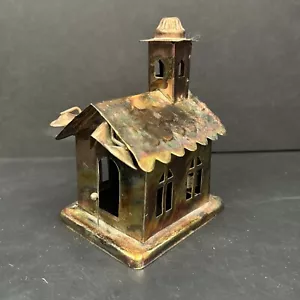 Vintage kupferfarbene Dose Aufziehen Kirche Spieluhr erstaunliche Anmut Dekor Schule - Bild 1 von 8