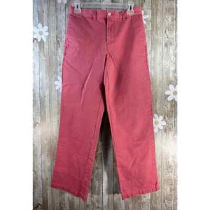 Vineyard Vines Boys Chino Pants Sz 16 Summer Red Straight Leg 100% Cotton Pocket - Picture 1 of 7