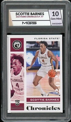 2021 Panini Chronicles Draft Picks Scottie Barnes Rookie MGS Graded 10 GEM MINT - Image 1 of 2