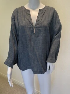 Trina Turk Chambray Denim Top Medium - Bild 1 von 9