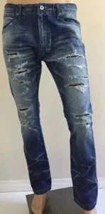 KZO Indigo Distressed Straight Legs Jeans Size 32 - Picture 1 of 11