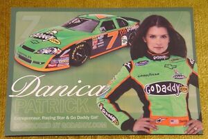 DANICA PATRICK 2010 NASCAR Nationwide Series #7 GoDaddy.com Postcard