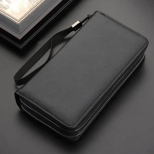 Herren Leder Geldbörse Faltbar Ausweisetui Scheckbuch Geldbörse, Clutch lang Z4U3 - Bild 1 von 20