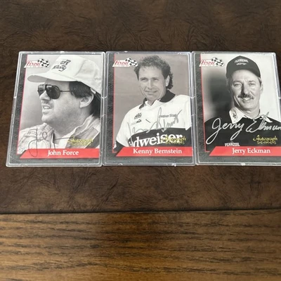 3-1992-Finish Line Autograph Series -John Force -Kenny Bernstein, Jerry Eckman￼ - Image 1 of 4