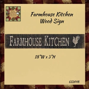 Farmhouse Kitchen Wood Sign with Rooster - Picture 1 of 2