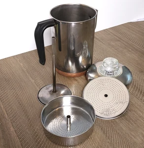 Revere Ware 6 cup Coffee Percolator Pre 1968 Complete Pyrex knob - Picture 1 of 10