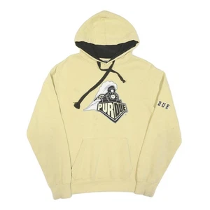Herren Beige Purdue Pullover S Hoodie Baumwolle Freizeit University Logo - Bild 1 von 6