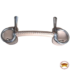 16RI 5" Hilason Western Traben Leder überzogen Mullenmaul Pferd Gebiss - Bild 1 von 6