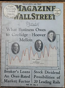 November 1927 Magazine Wall Street Vol. 41 No. 1, Investing News - Picture 1 of 7