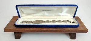 WWII Era Silver Plated Forget Me Not Bracelet Rome/Naples/Sicily/Firenze/Cassini - Picture 1 of 21