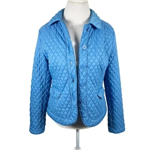Pendleton gesteppte hellblaue gefütterte Jacke Scheunenmantel Knopfleiste Damen Größe M - Bild 1 von 9