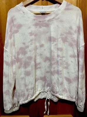 Esplêndido lavanda e branco tie-dye macio gola larga tamanho grande em excelente estado usado - Imagem 1 de 4