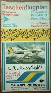 FRANKFURT AIRPORT SEP 1976 TIMETABLE ALL AIRLINES PAN AM LUFTHANSA - Picture 1 of 1