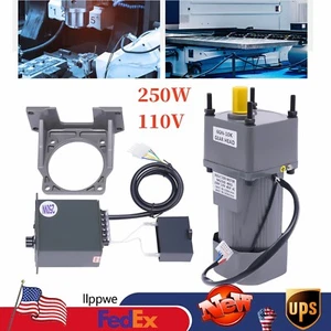 250 W AC Getriebe Untersetzungsmotor elektrisch + variable Drehzahlregelung reversibel 110 V US - Bild 1 von 18