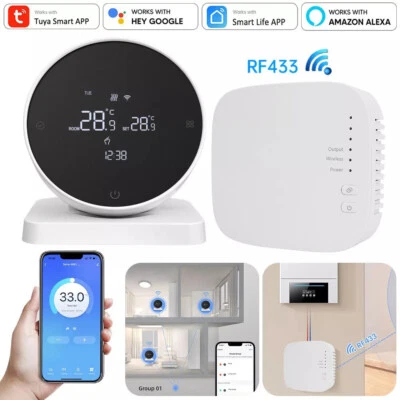 Wifi Wireless Home Room Sensor App Control Digital Smart Thermostat Programmable - Image 1 of 4