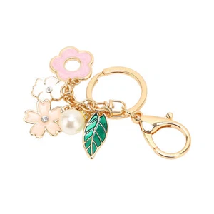 Flower Keychain Cute Car Key Ring Accessories Zinc Alloy Bag Pendant for Women - Picture 1 of 12